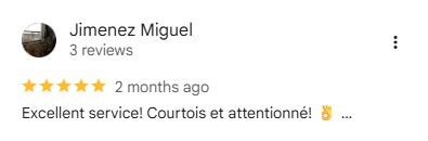 Customer Google Review